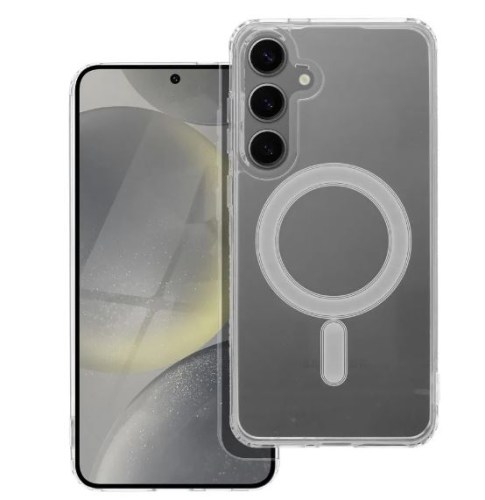 Capa Mag transparente compatível com MagSafe para Samsung S24 Plus